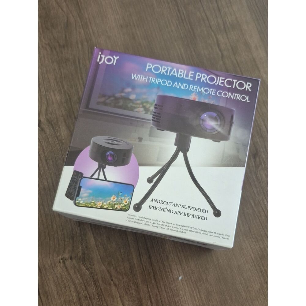 iJoy Portable Projector - Purple/Black